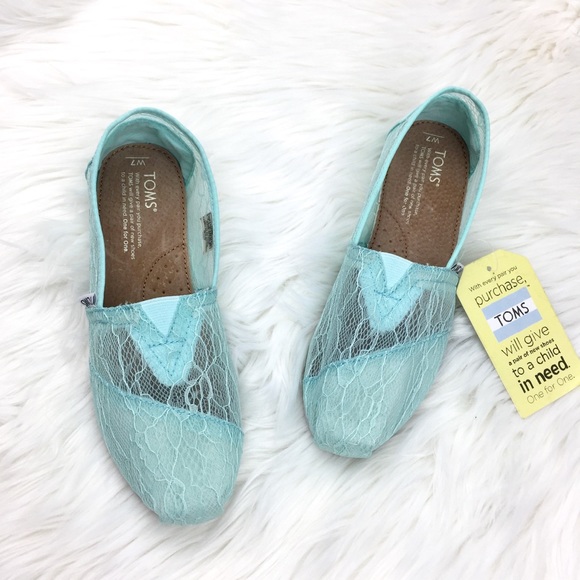 TOMS Classic Lace Mint Green - Picture 3 of 8
